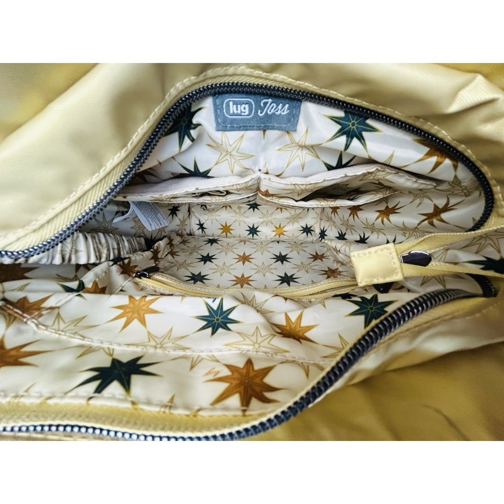 Lug Toss Convertible Crossbody Bag Metallic Gold Purse - Picture 14 of 16